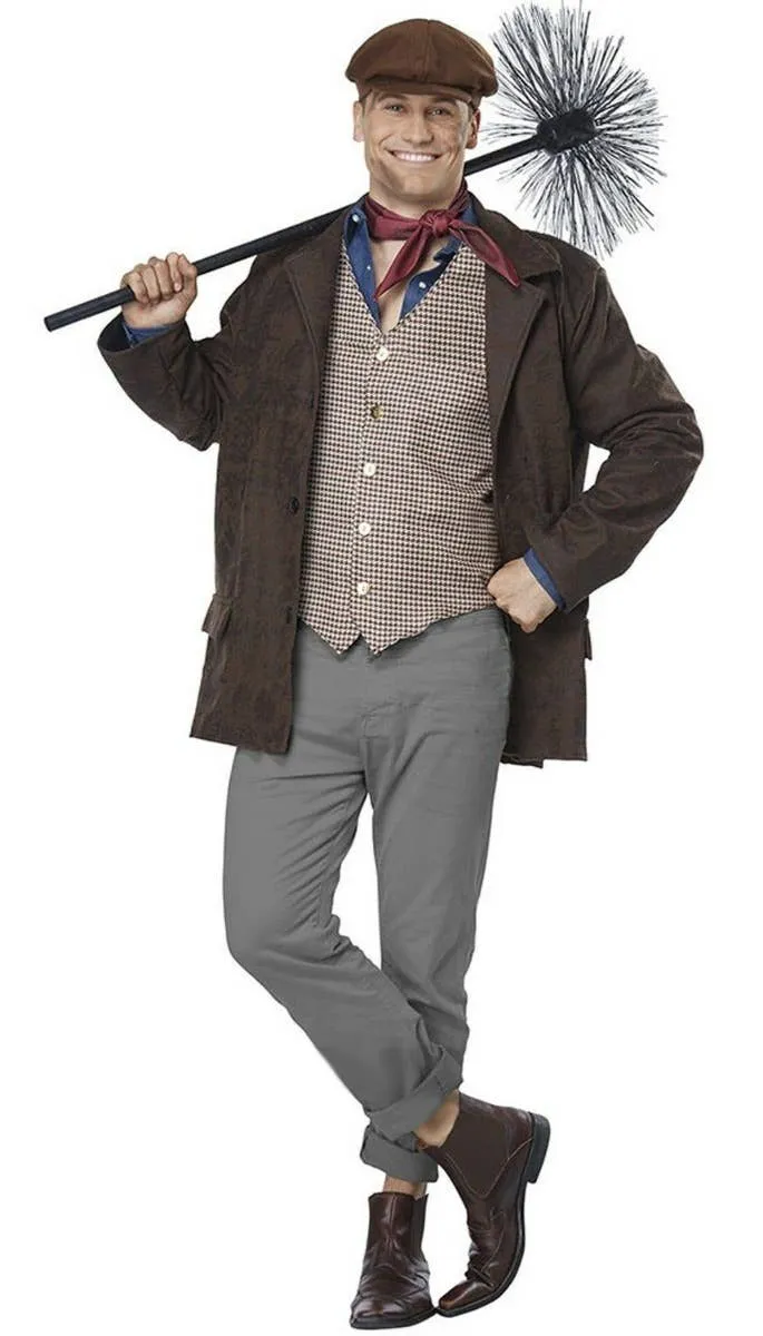 Chimney Sweep Bert Plus Size Mens Victorian Era Costume