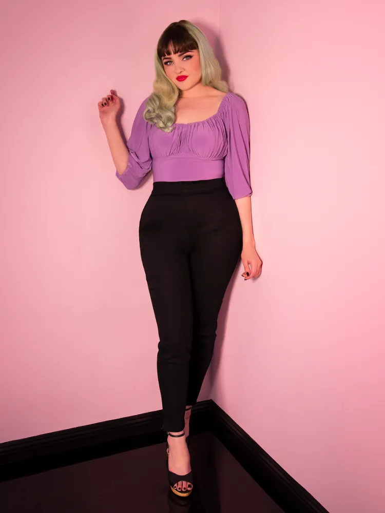 Cigarette Pants in Raven Black (4XL ONLY)