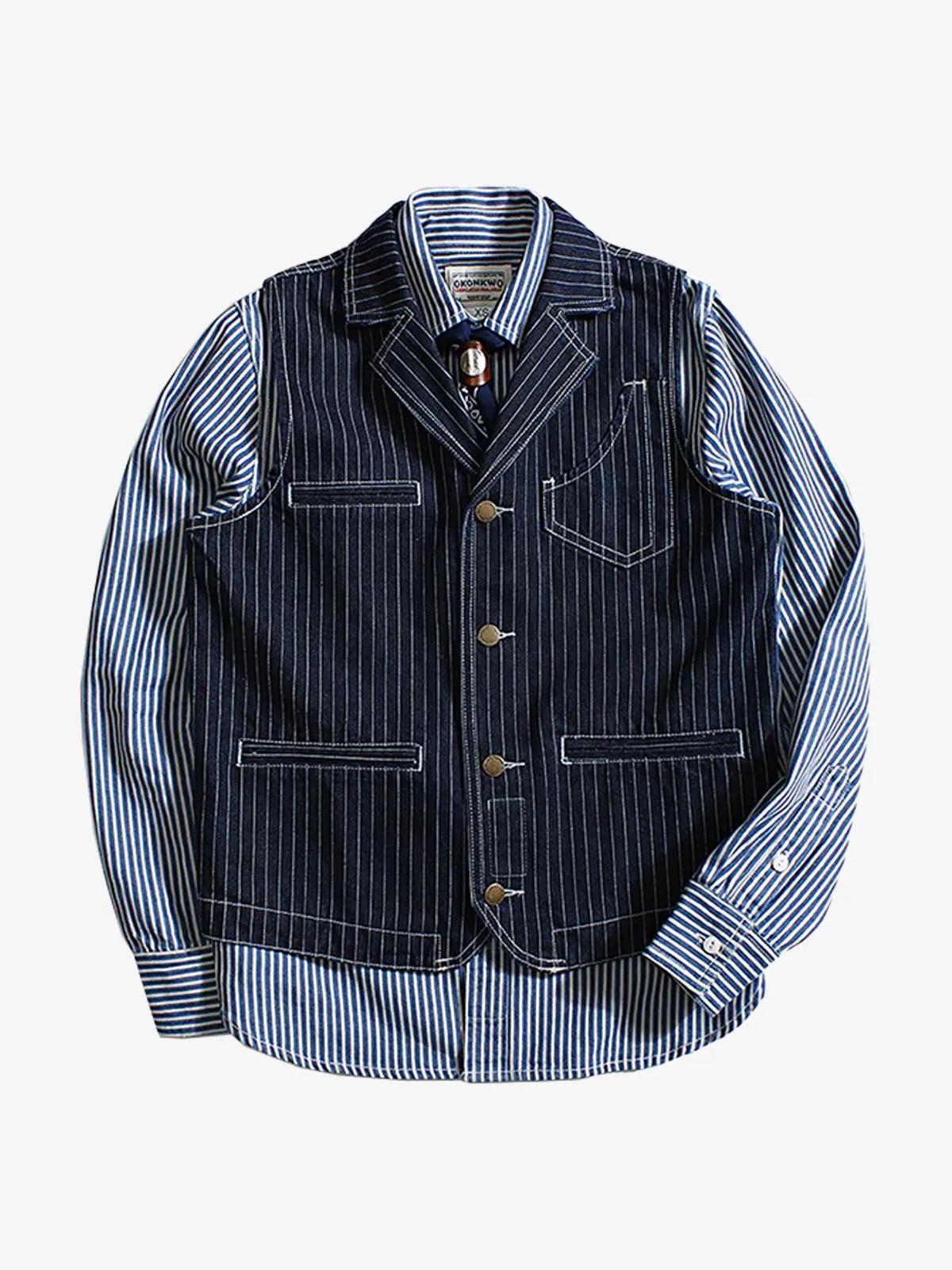 Classic Casual Stripe Cargo Shirt