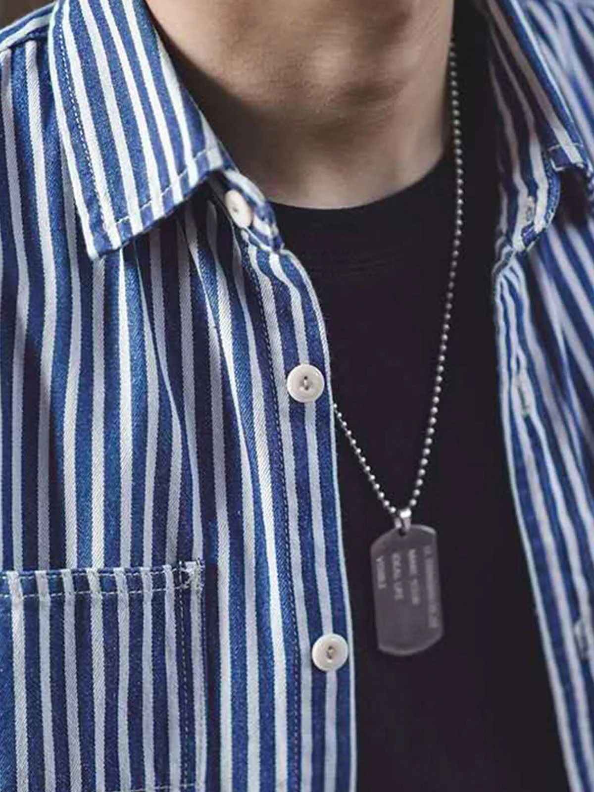 Classic Casual Stripe Cargo Shirt