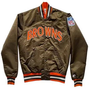 Cleveland Browns Satin Bomber Jacket