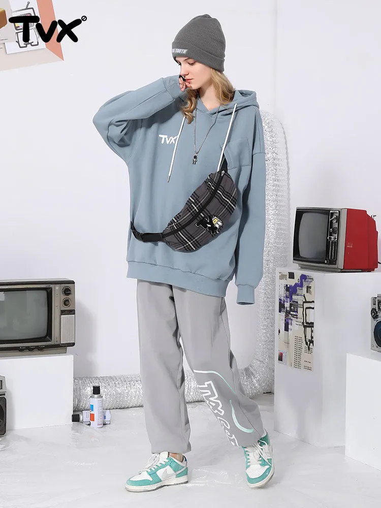 Colorful letter-printed drawstring stretch pants with waist and leg girdle cotton sweatpants