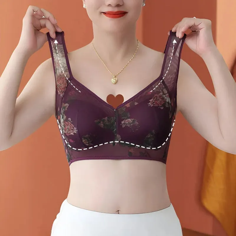 Comfortable lace bra without buttons