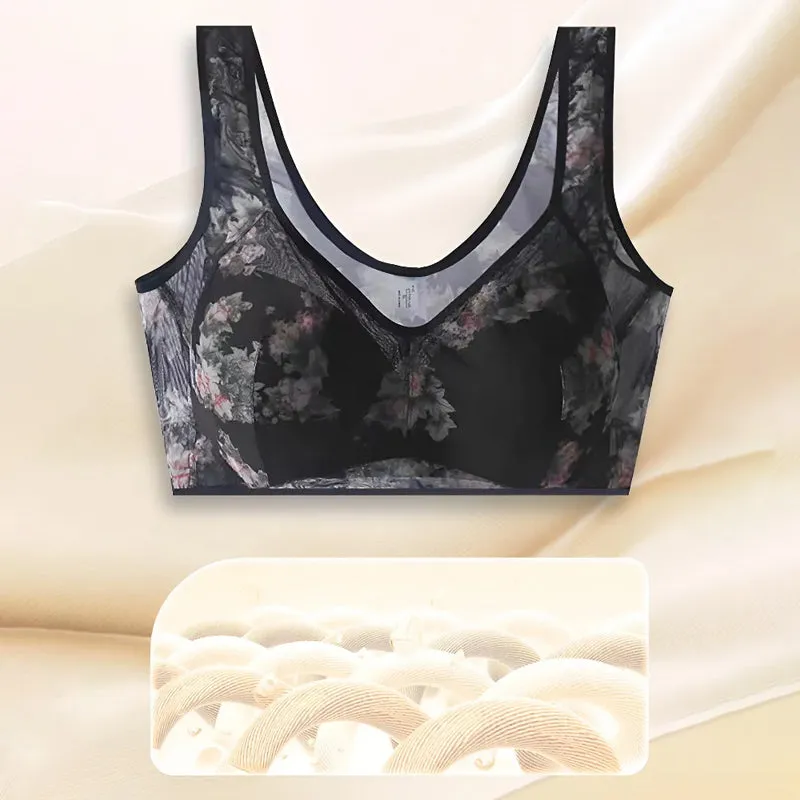 Comfortable lace bra without buttons