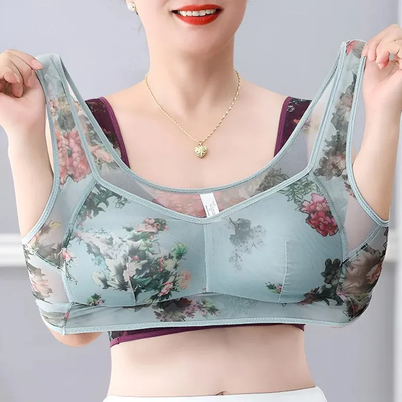 Comfortable lace bra without buttons