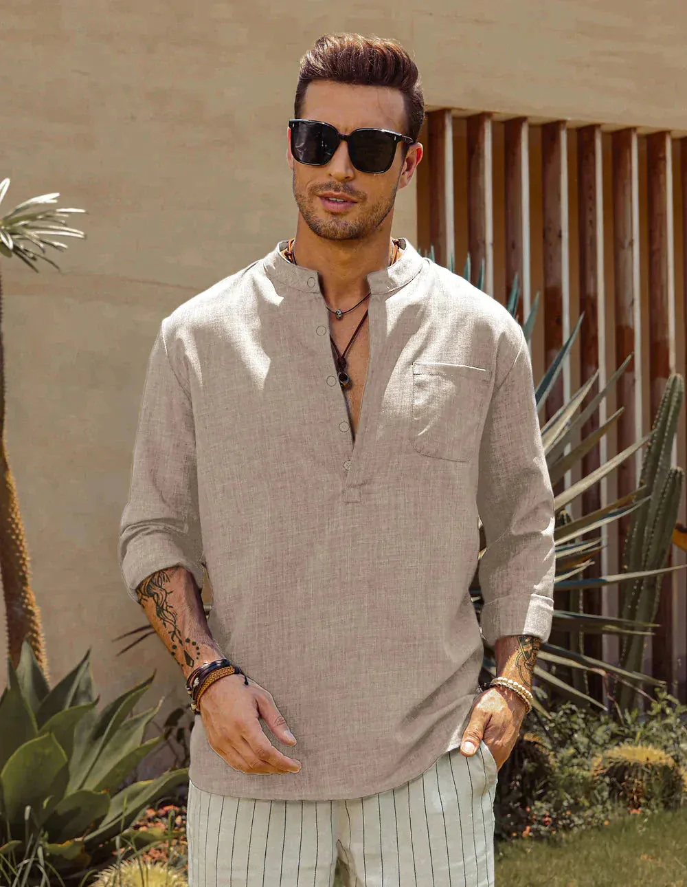 Coofandy Cotton Style Long Sleeve Shirt