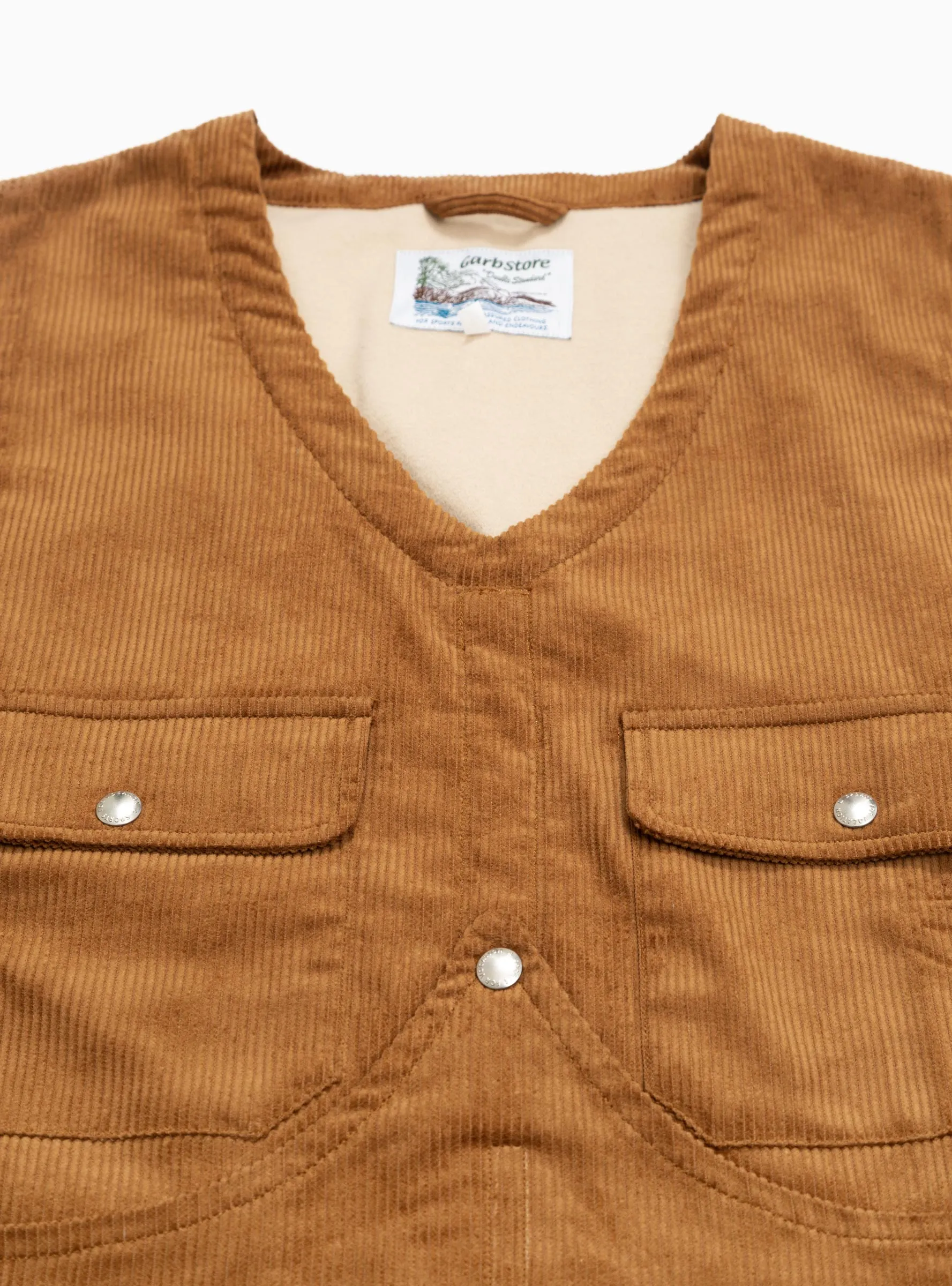 Cord Vest Tobacco