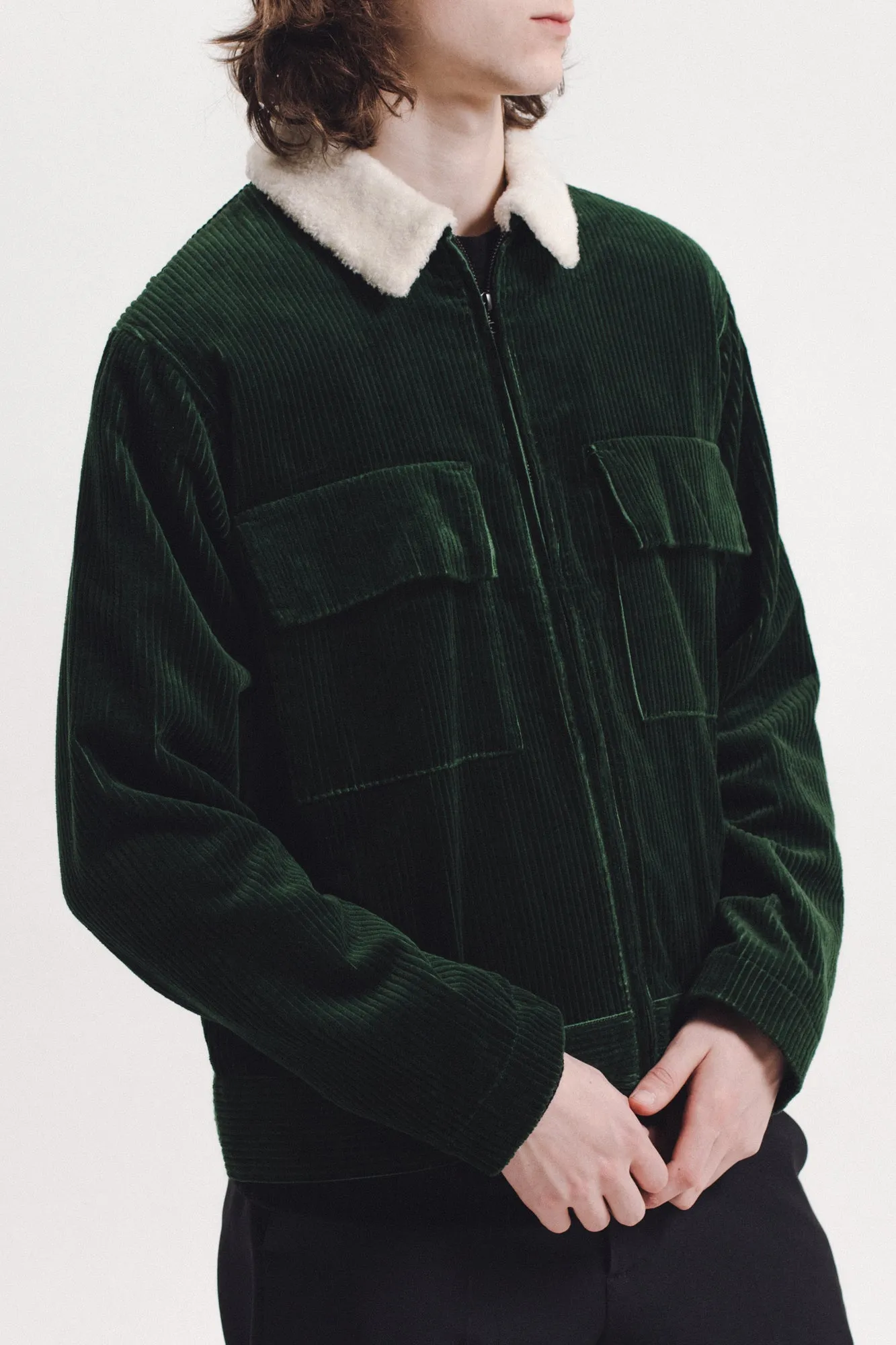 Corduroy Trucker Jacket - Pine