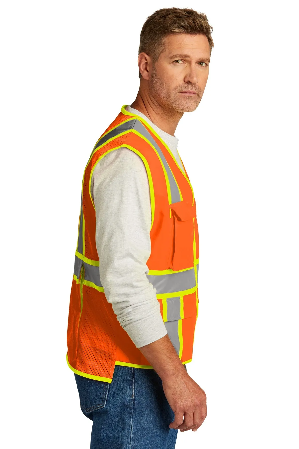 CornerStone ® ANSI 107 Class 2 Surveyor Zippered Two-Tone Vest. CSV105