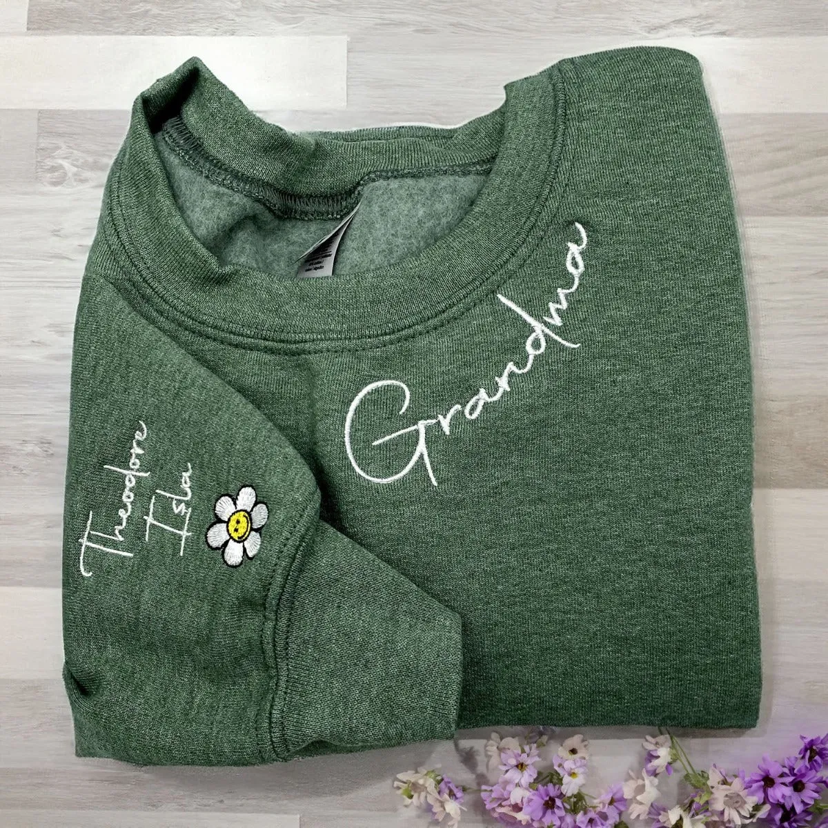 Custom Embroidered Crewneck with Any Text, Logo or Your Photo