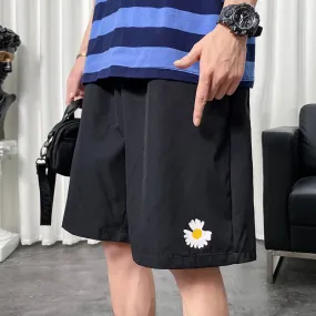 Daisy Print Shorts for Mens Summer Fashion Trends Plus Size Streetwear Teenage Baggy Beach Sweatpants Hawaiian Oversized Clothes