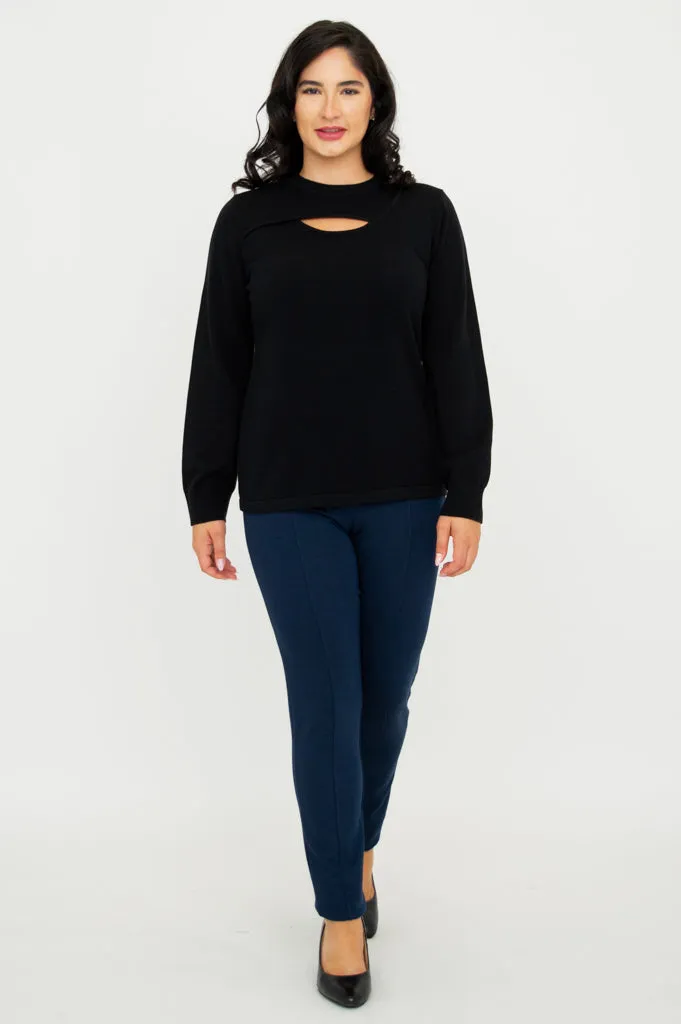 Daisy Top, Black, Cotton