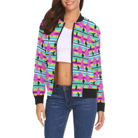 Dancers Sunset Contest Bomber Jacket for Women