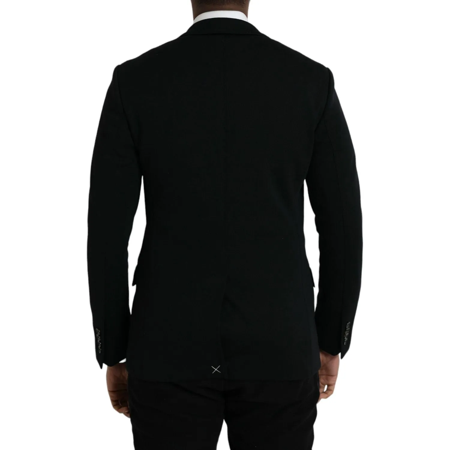 Dolce & Gabbana Black Wool 2 Piece Single Breasted Suit