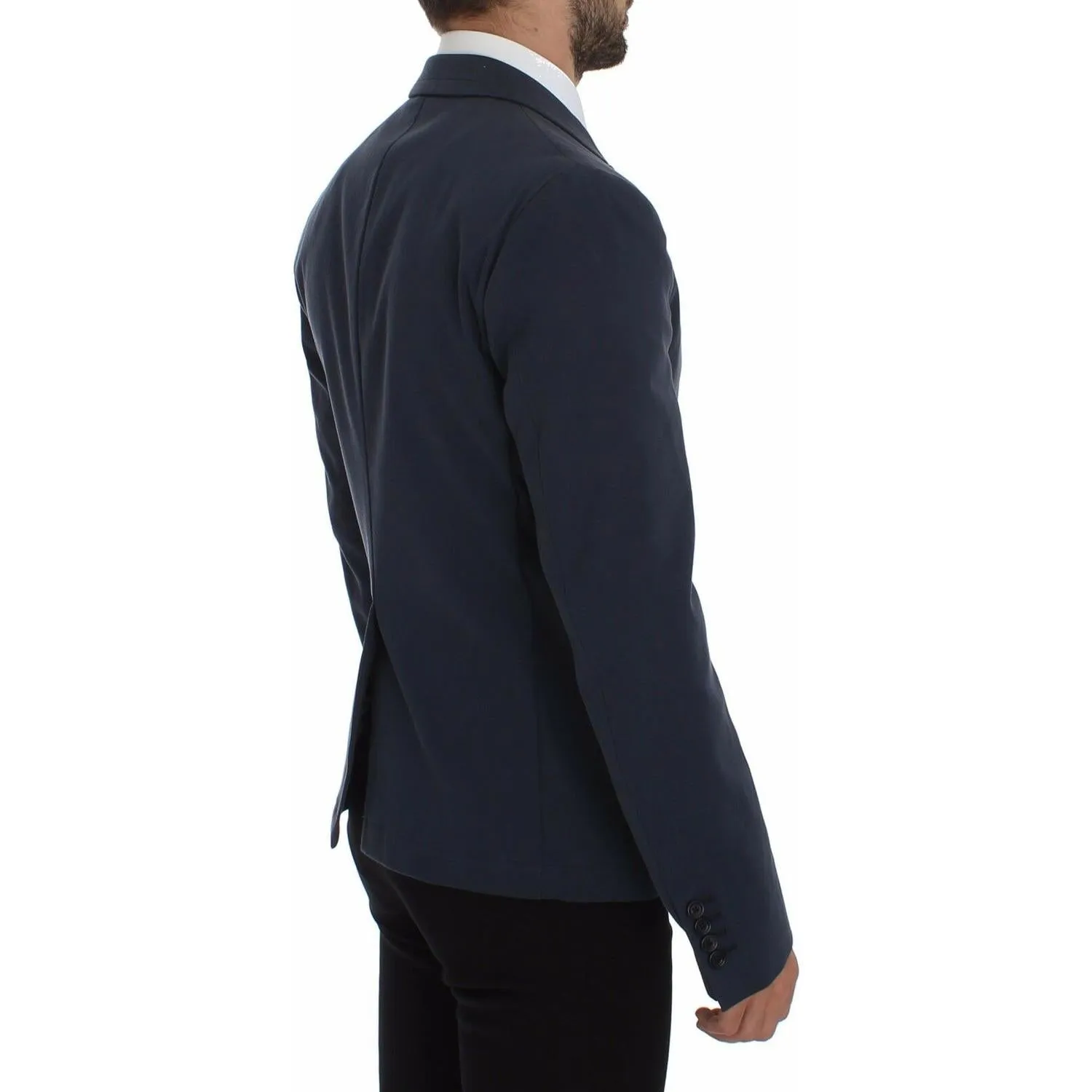 Dolce & Gabbana Elegant Blue Cotton Stretch Blazer Jacket