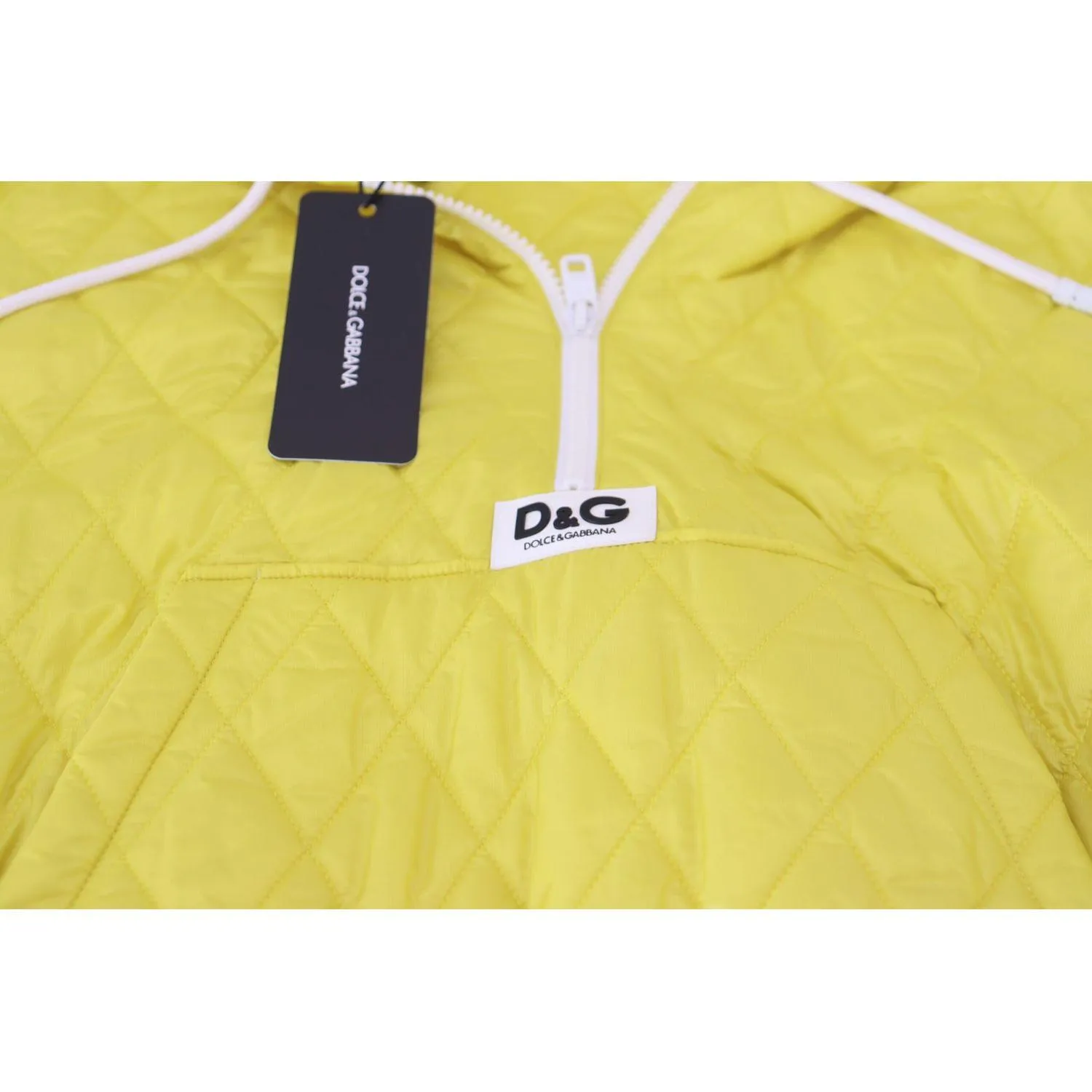 Dolce & Gabbana Elegant Yellow Hooded Jacket