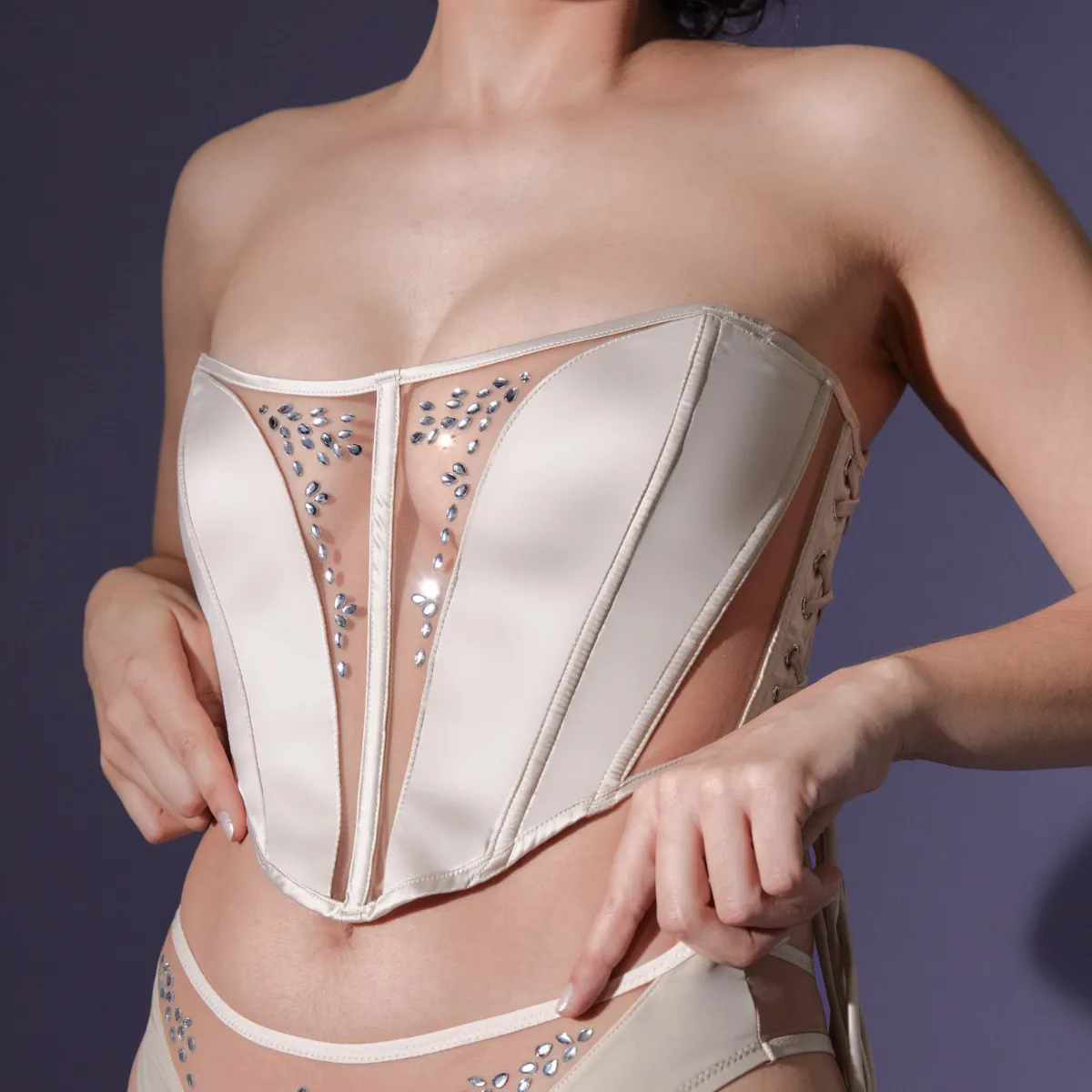 Dripping in Jewels Corset - Available in Multiple Nudes