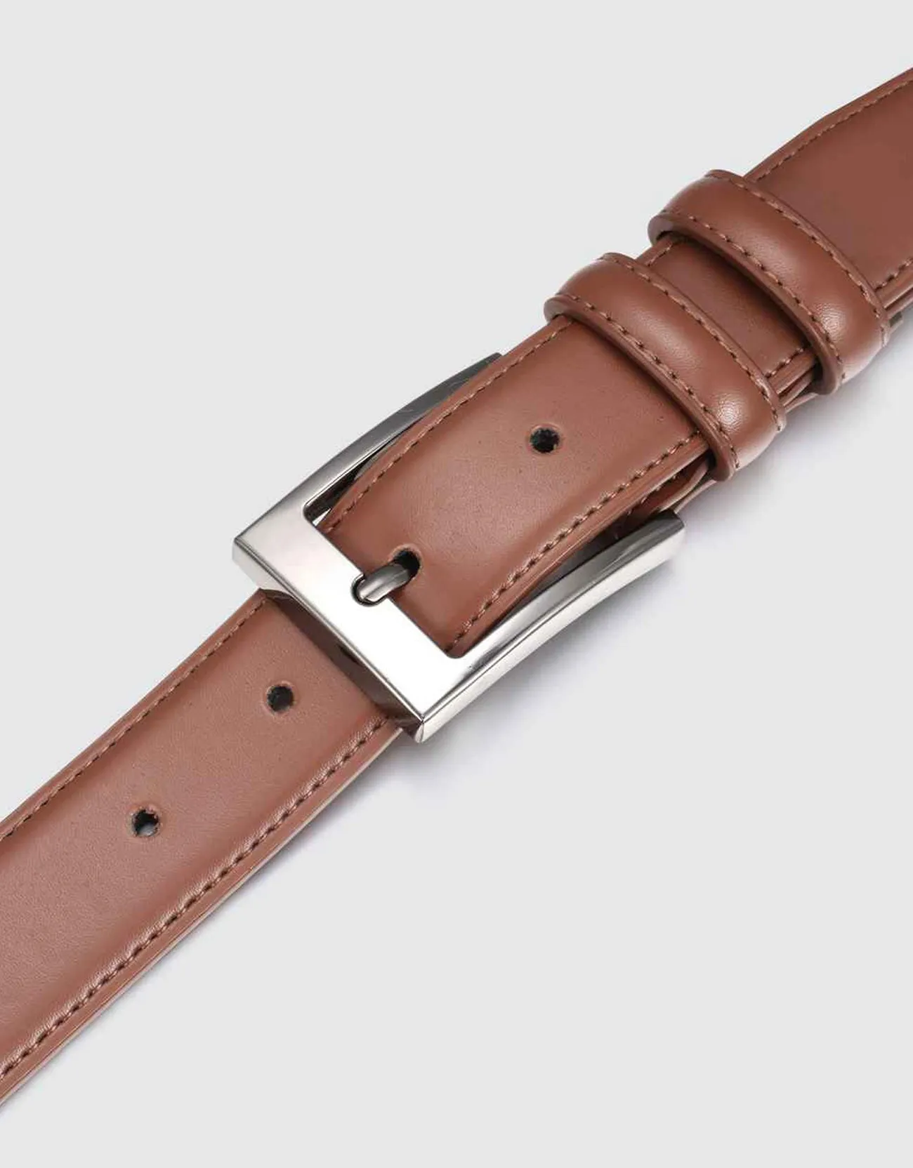 Dual Ring Leather Classic Prong Belt