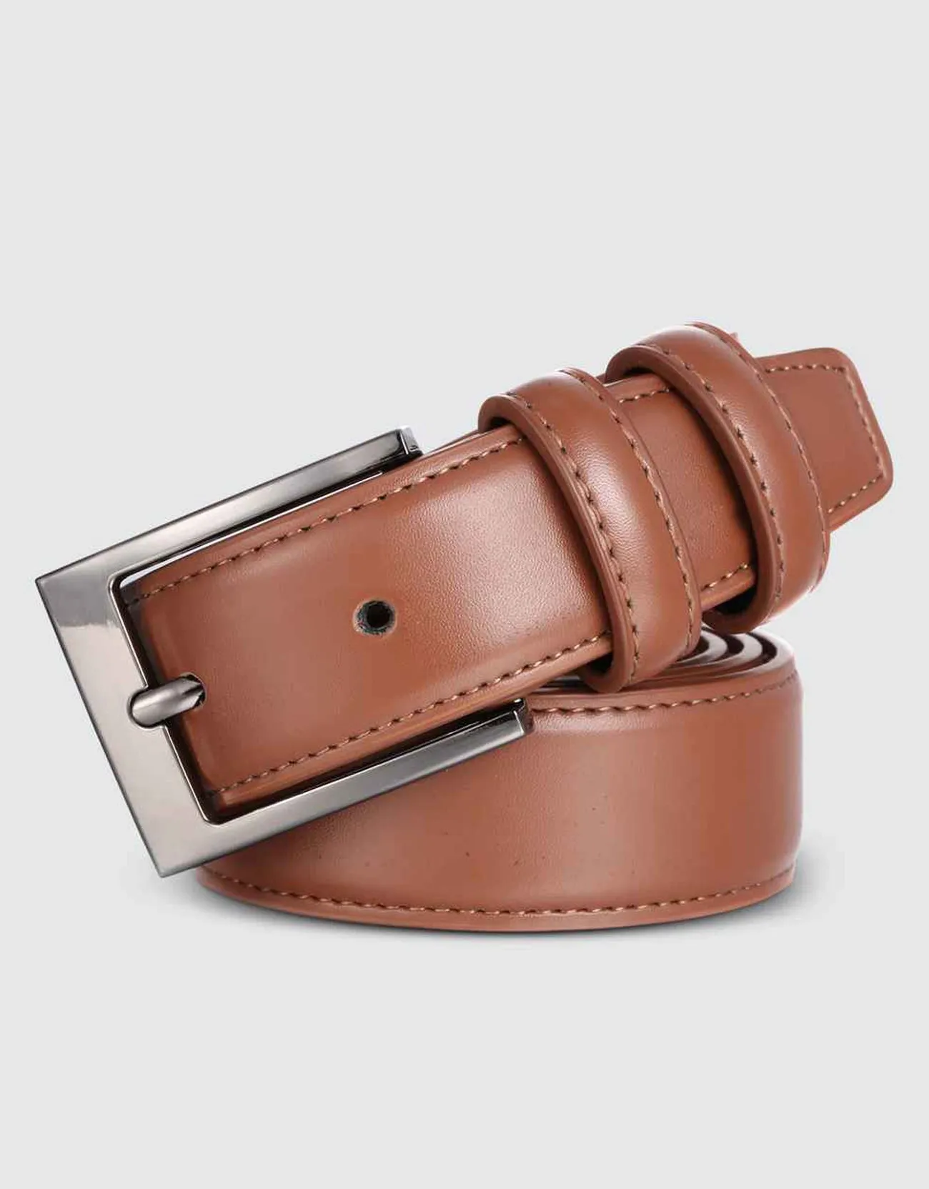 Dual Ring Leather Classic Prong Belt