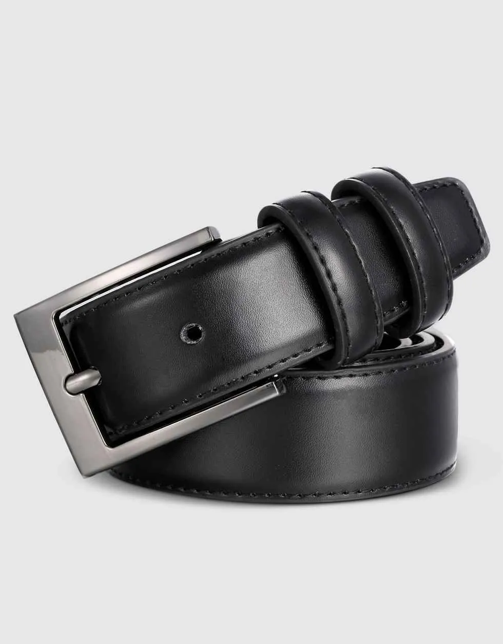 Dual Ring Leather Classic Prong Belt