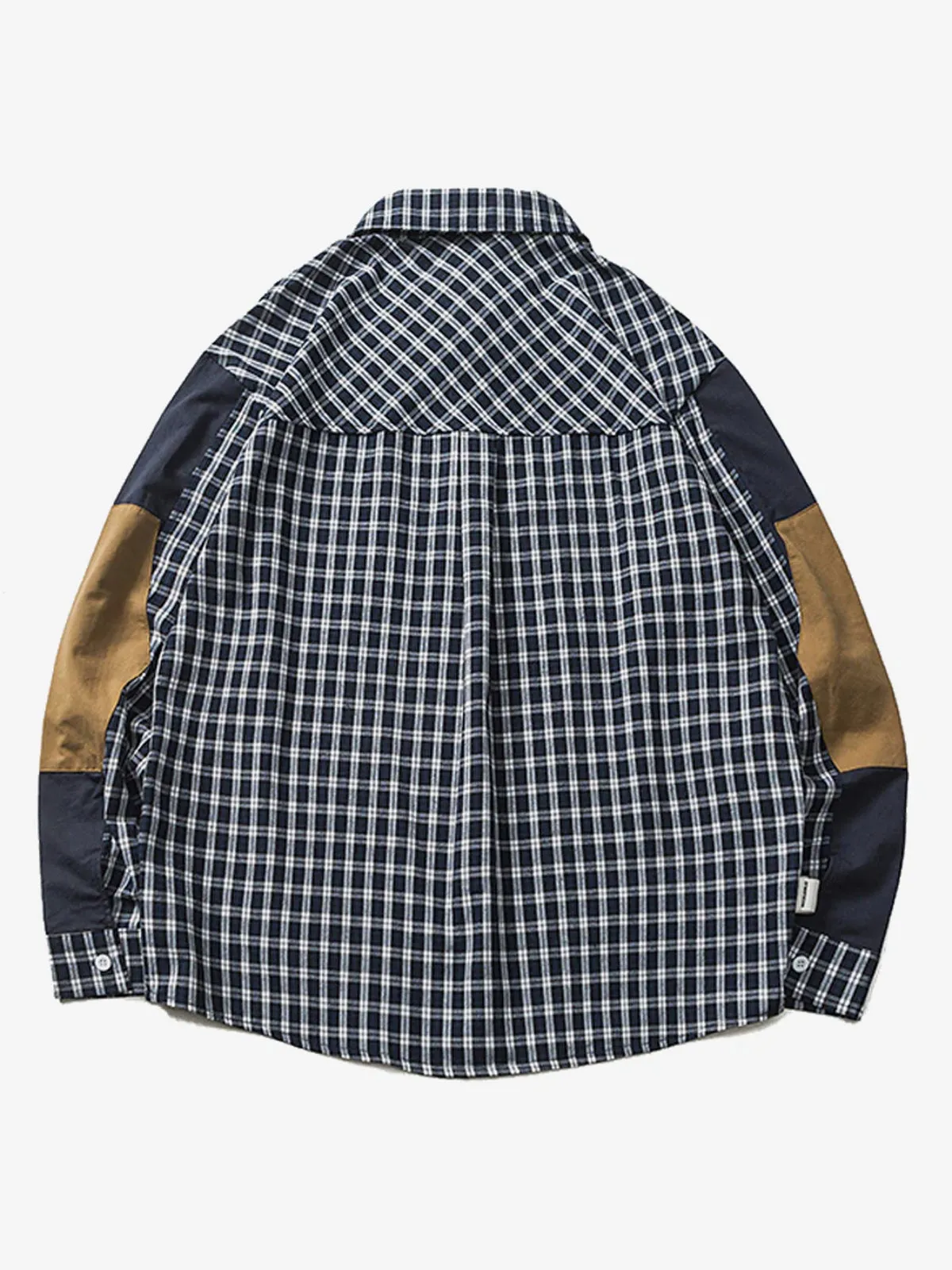 Elbow Patch Checkered Work Shirt