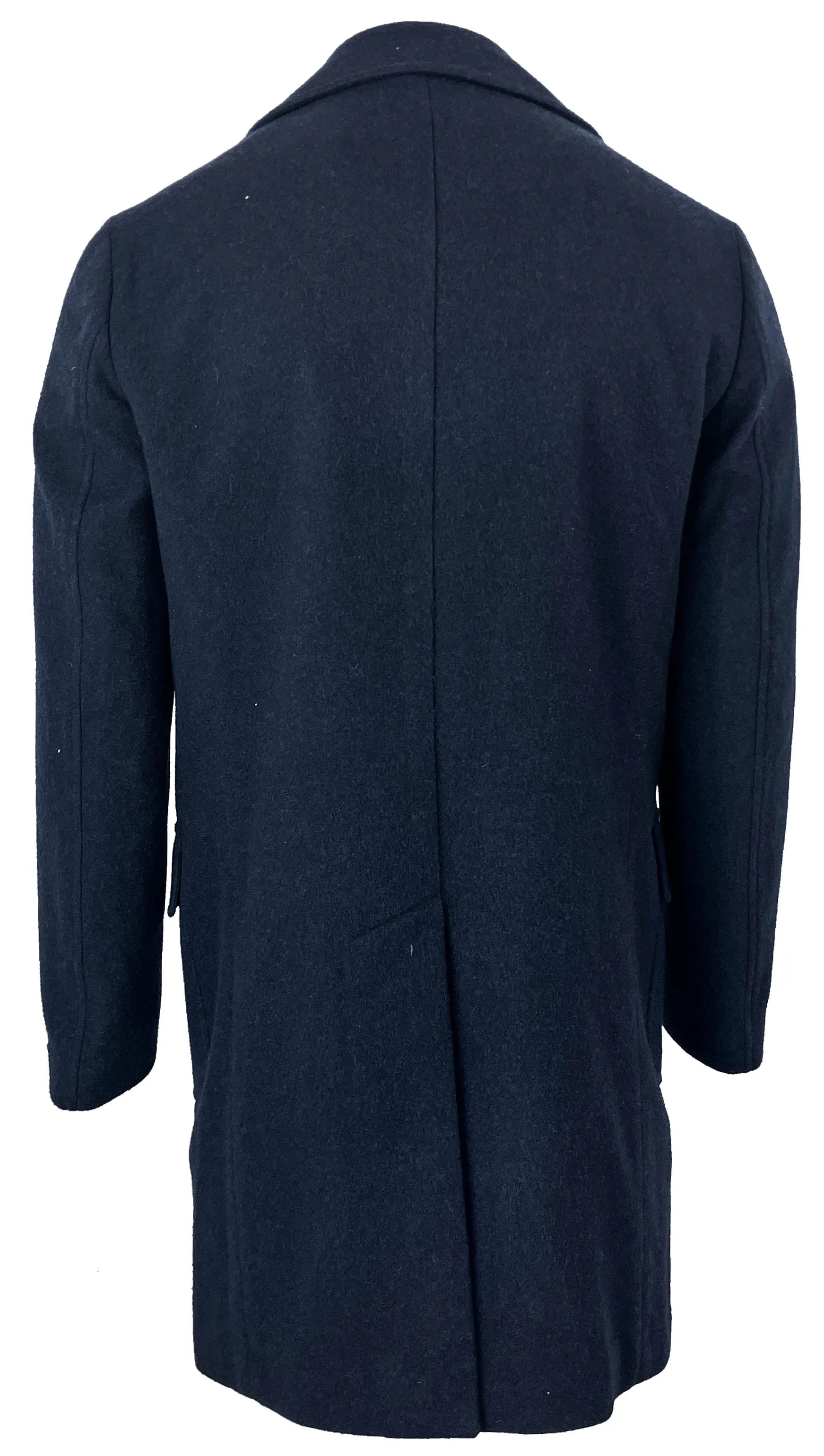 Eleventy Double Breasted Peacoat in Navy