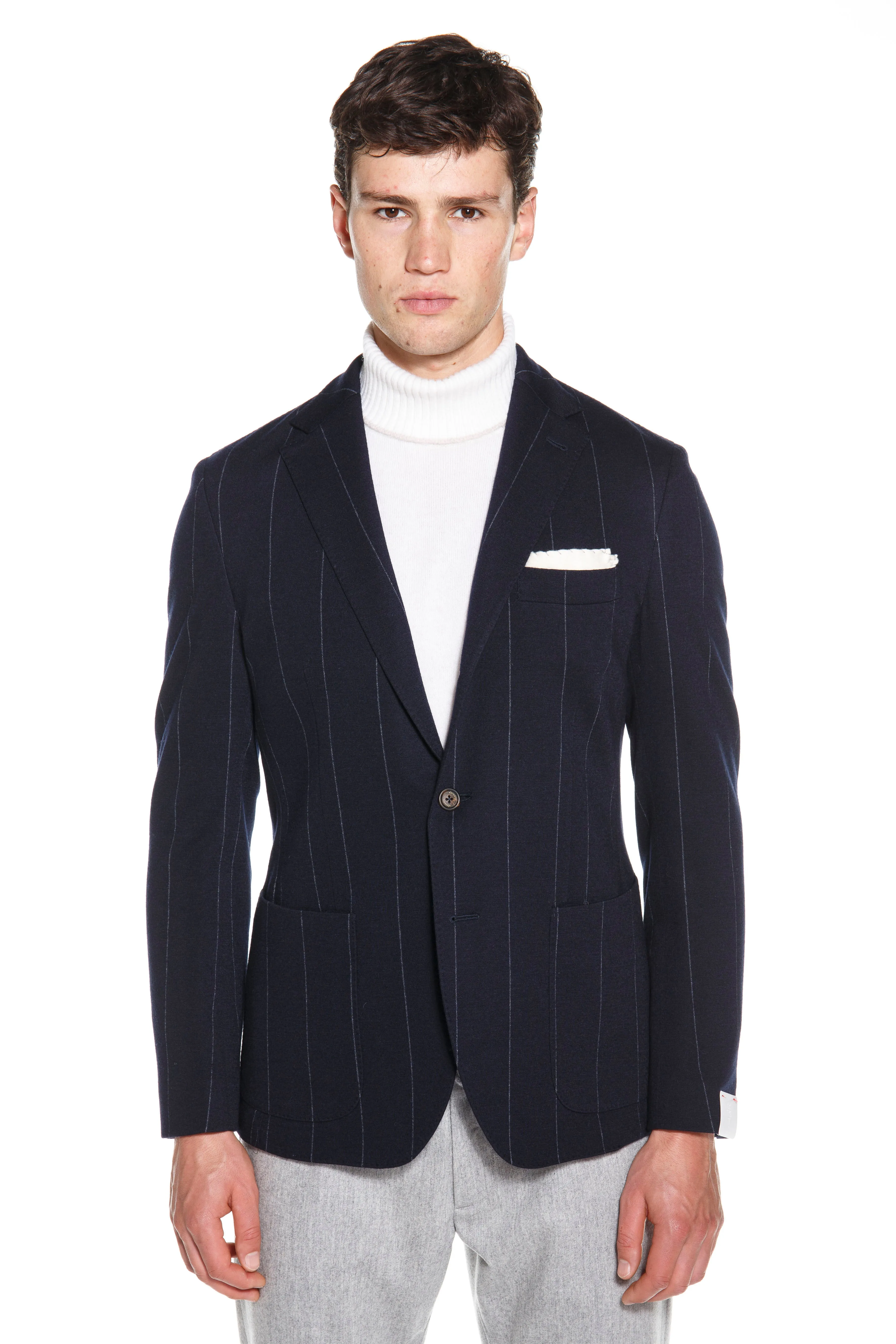 ELEVENTY Navy Stripe Jacket