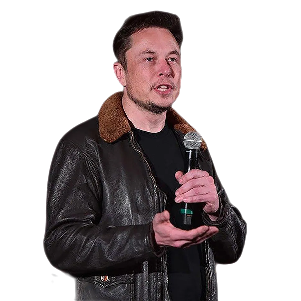 Elon Musk Shearling Leather Jacket For Winter Dark Brown