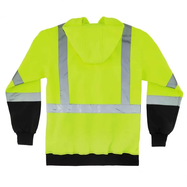 Ergodyne GloWear 8373 Type R Class 3 Hi-Vis Hooded Sweatshirt - Lime