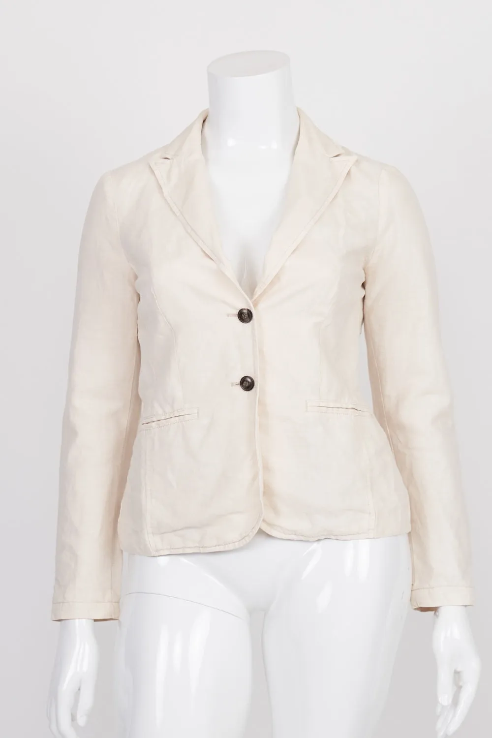 ESPRIT Beige Linen Blend Blazer 14