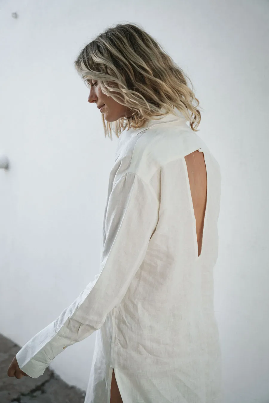 EVOLVE LINEN SHIRT DRESS