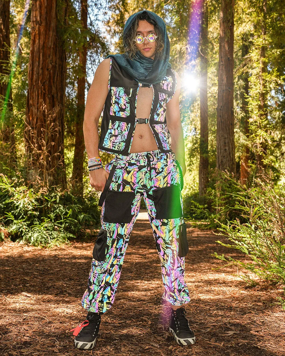 Fantastic Fungi Rainbow Reflective Men's Outfit