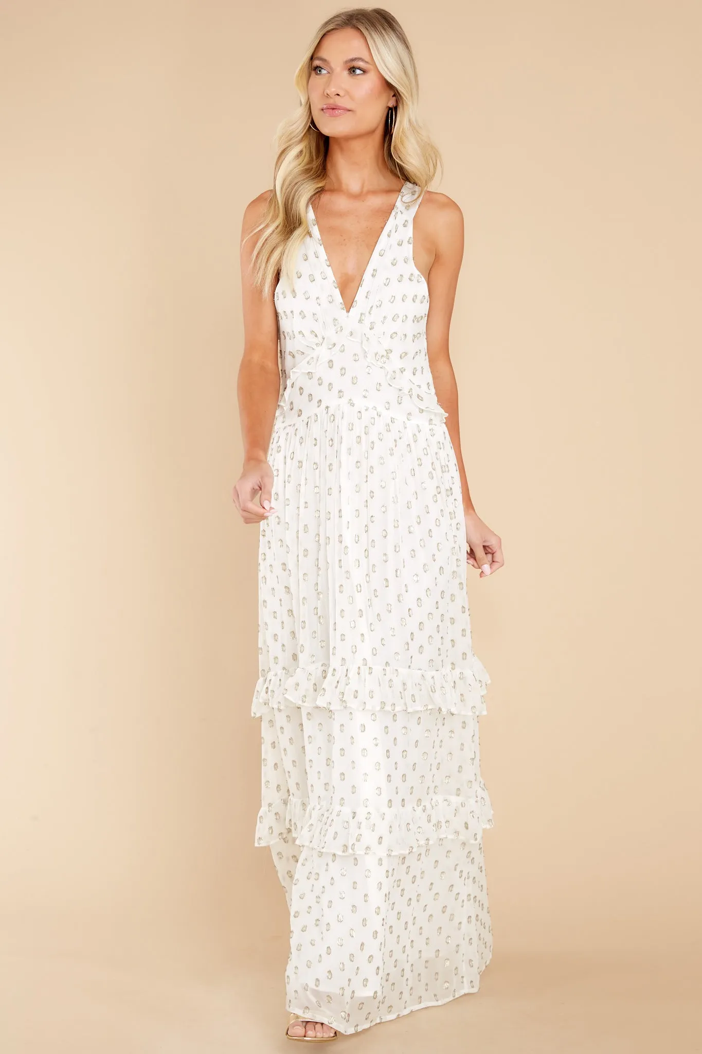 Feelings Of Love Ivory Maxi Dress