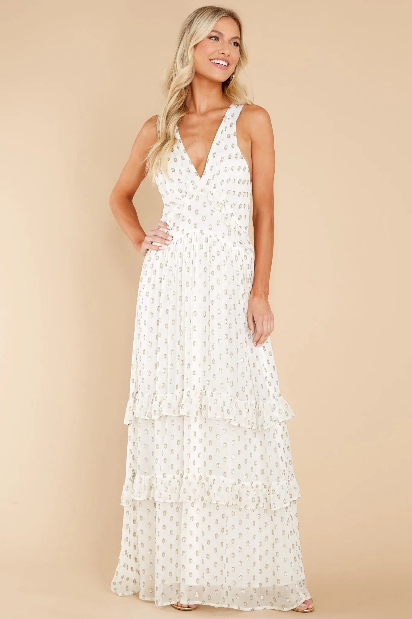 Feelings Of Love Ivory Maxi Dress