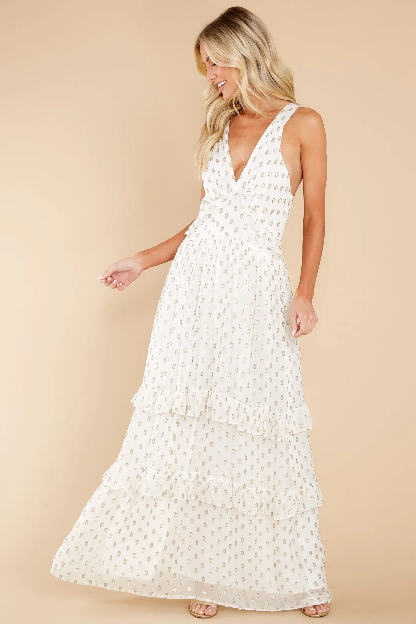 Feelings Of Love Ivory Maxi Dress