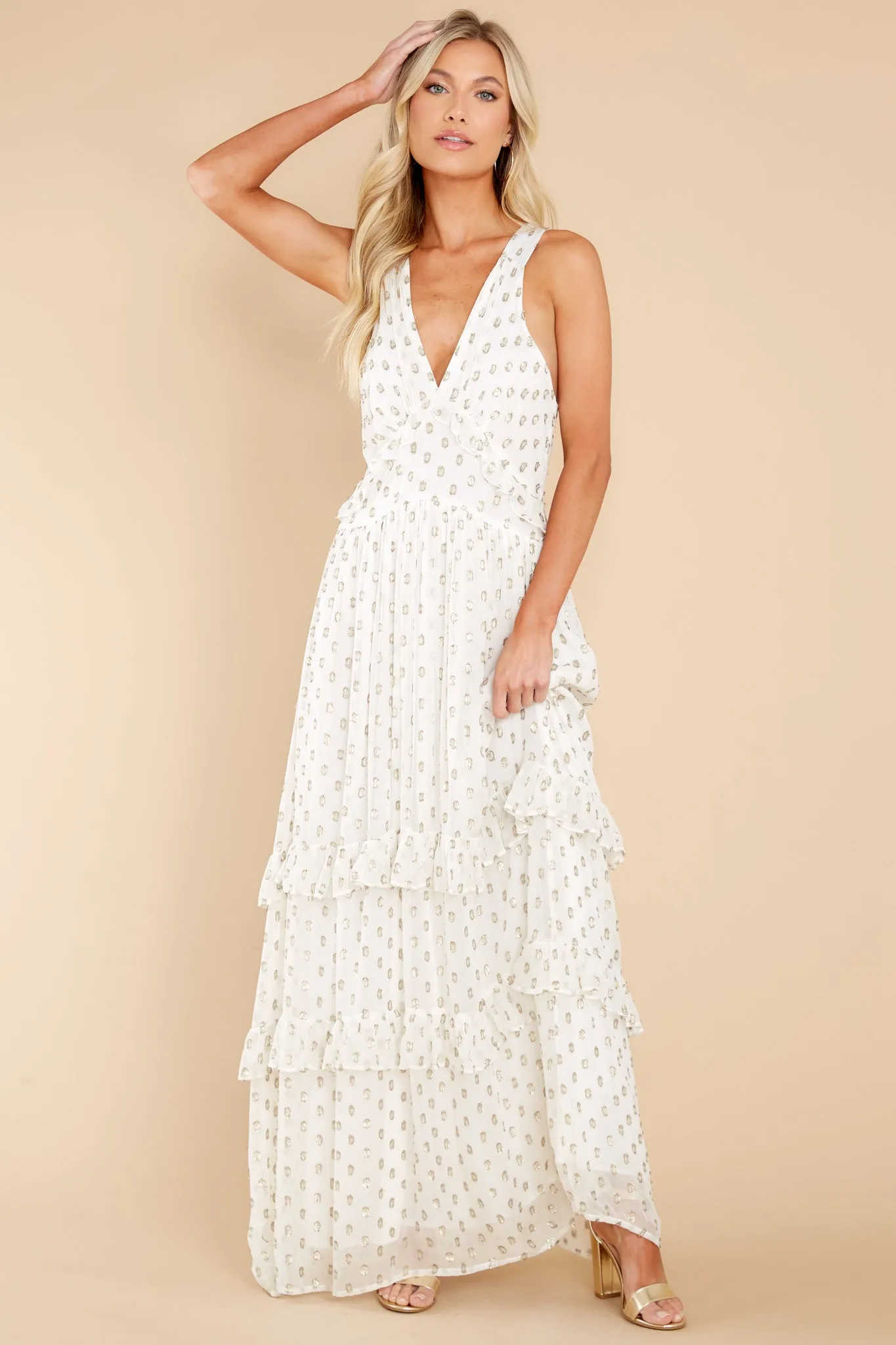 Feelings Of Love Ivory Maxi Dress