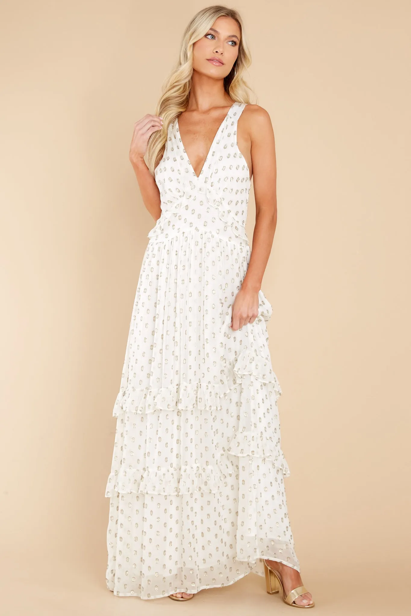 Feelings Of Love Ivory Maxi Dress