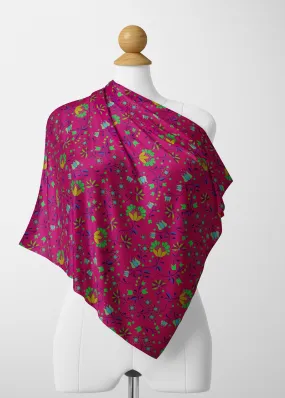 Fleur Indigine Rouge Satin Shawl