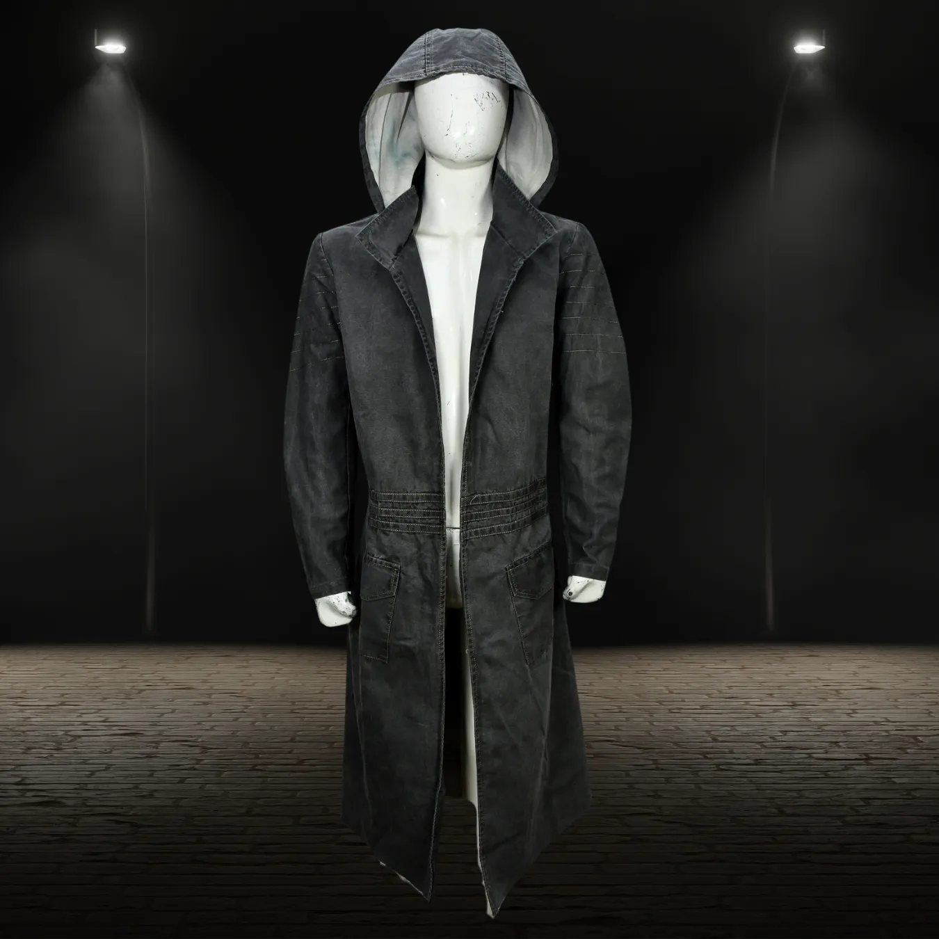 FO Distressed Trench Coat / Inspired Duster Ghost Costume Gift for loved one