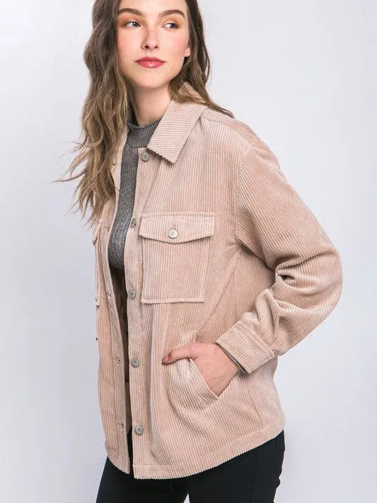 Forever Better Corduroy Button Down Shacket