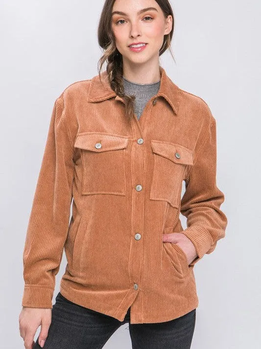 Forever Better Corduroy Button Down Shacket