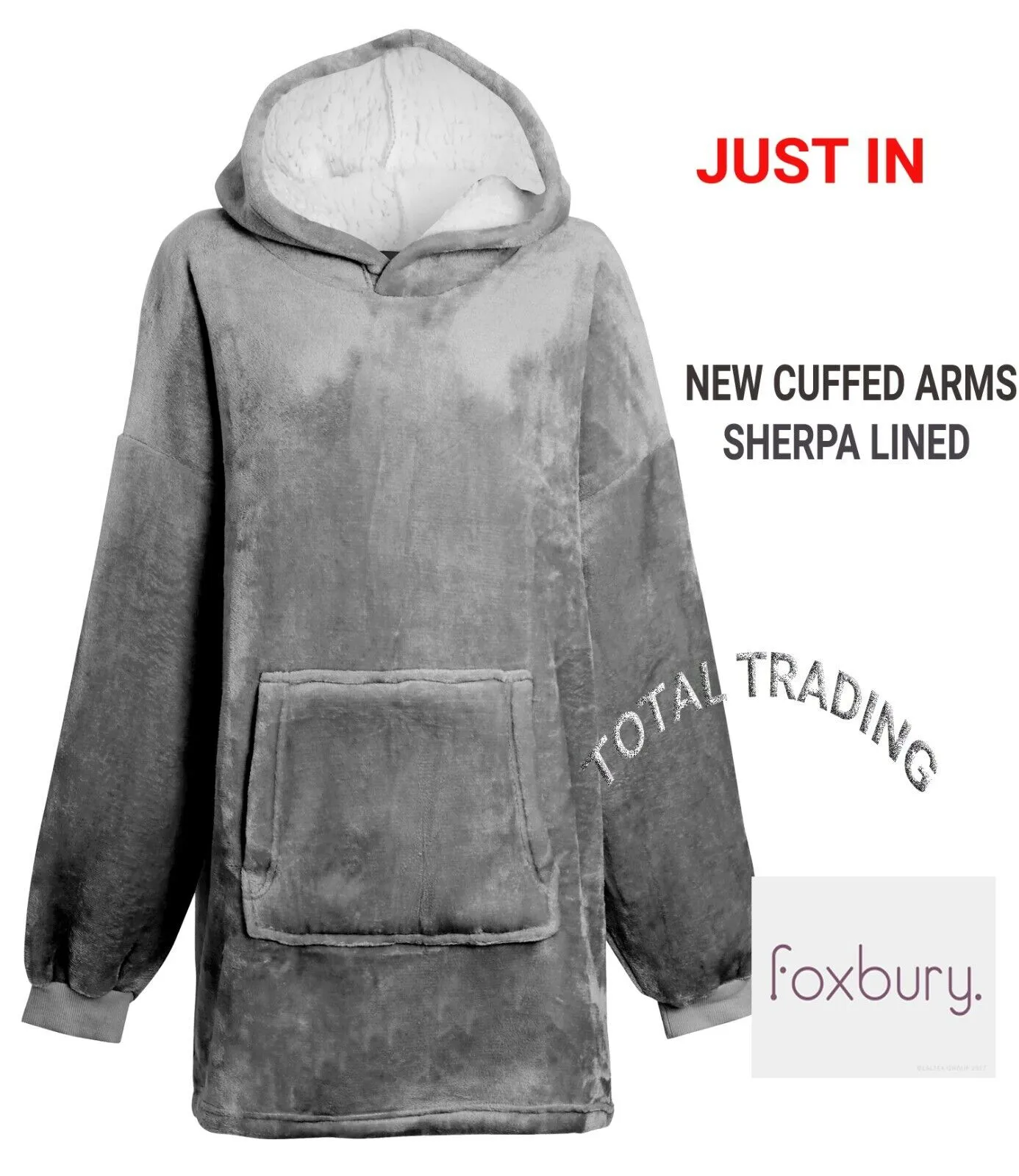 Foxburry - Snuggle in Style: Ladies Oversized Sherpa Blanket Hoodie