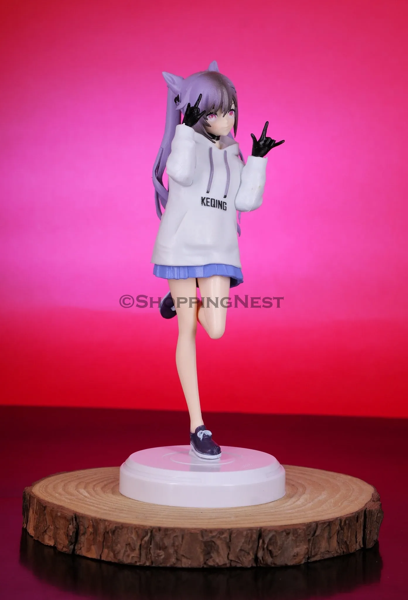 Genshin Impact Keqing in Hoodie PVC Anime Figure |  25 Cms  |