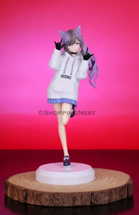 Genshin Impact Keqing in Hoodie PVC Anime Figure |  25 Cms  |