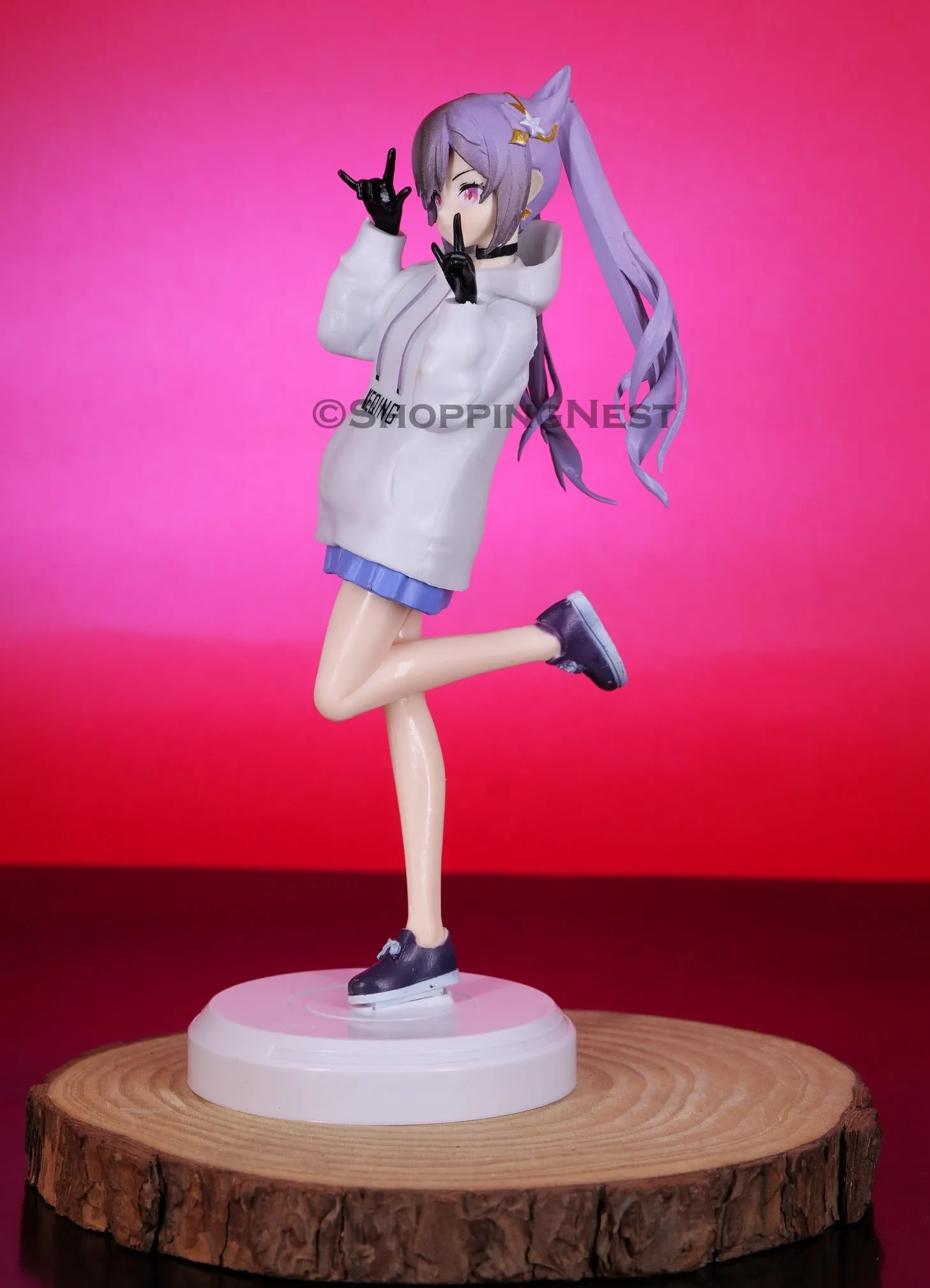 Genshin Impact Keqing in Hoodie PVC Anime Figure |  25 Cms  |