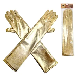 Gold Metallic Gloves