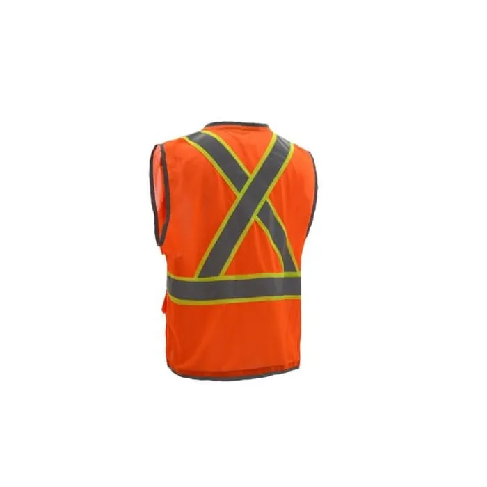 GSS Hype-Lite Class 2 Safety Vest W/ Reflective Piping-X Back