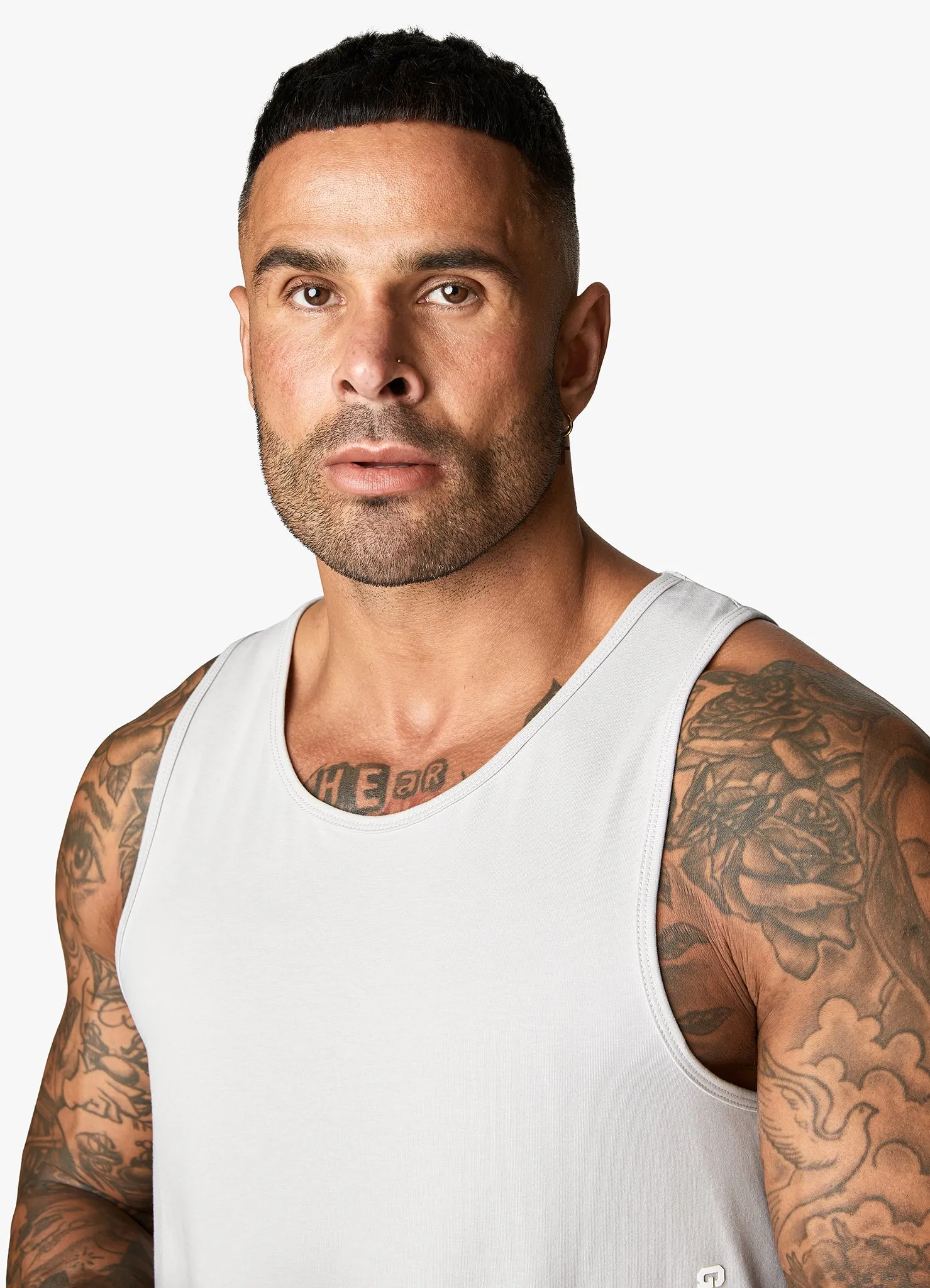 Gym King Rebellion Vest - Light Grey