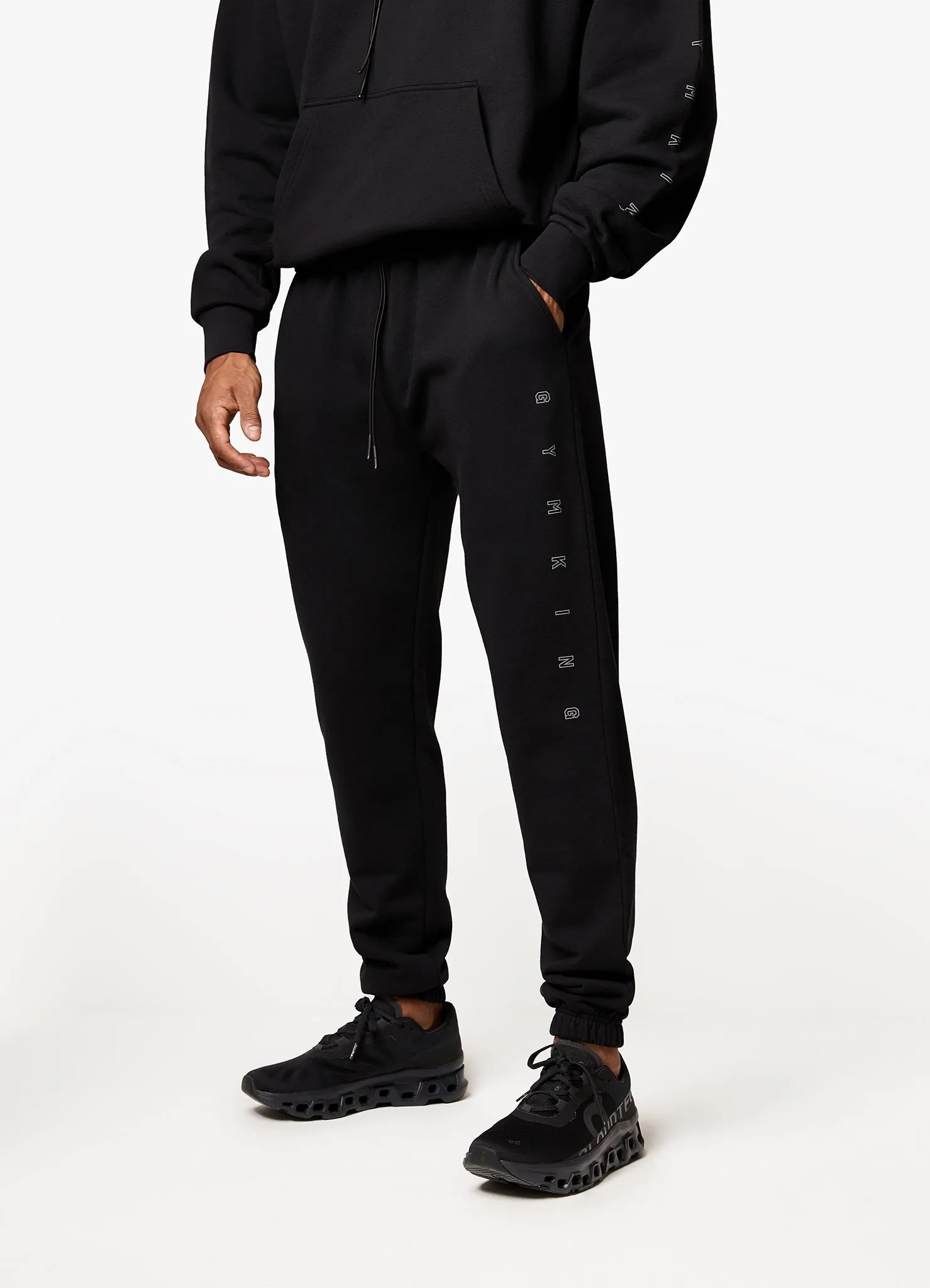 Gym King Stealth Loopback Tracksuit - Black