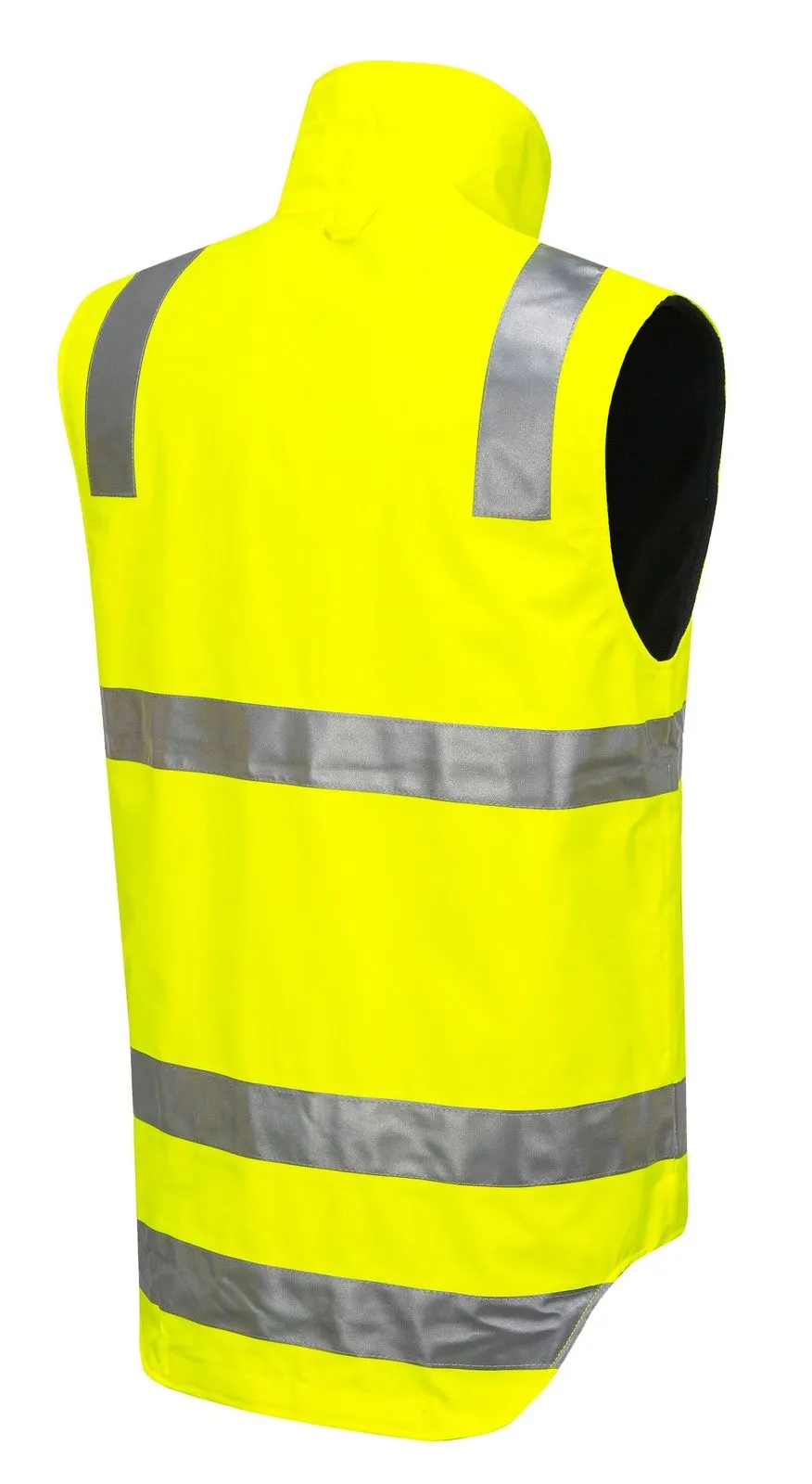 Huski Mens Core Traffic Hi Vis Reversible Vest Shoulder Taped